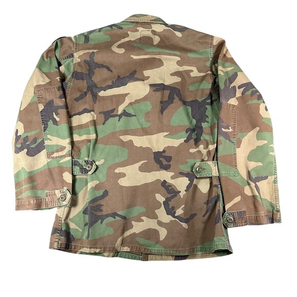 US Army Mens Small Regular USNG Camo Woodland Military Combat DD Patch Jacket - Picture 9 of 12